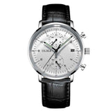 men's watch, ultra-thin watch, leather strap watch, luminous watch, waterproof watch, date calendar watch, curved glass watch, casual sports watch, OLIKA watch, men's fashion watch - Black - Size Man In Australia - Darrahopens