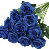 Artificial Silk Roses 25-Piece Bouquet Wedding Decorations Family Gathering - Orange - Size L In Australia - Darrahopens