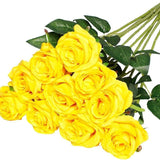 Artificial Silk Roses 25-Piece Bouquet Wedding Decorations Family Gathering - Rose - Size L