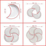 Crescent-Shaped Plate Ceramic Plate Set Party Platter Creative Dish Plate - Black - Size 1PCS In Australia - Darrahopens