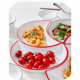 Crescent-Shaped Plate Ceramic Plate Set Party Platter Creative Dish Plate - Black - Size 4PCS In Australia - Darrahopens
