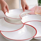 Crescent-Shaped Plate Ceramic Plate Set Party Platter Creative Dish Plate - Black - Size 5PCS In Australia - Darrahopens