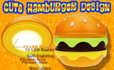 Orange Burger-Shaped Night Light Rechargeable Night Light Touch Switch Night Light 3