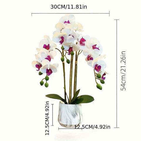 Artificial Phalaenopsis Touch-Sensitive Artificial Plant Moisturizing - Purple - Size 50-11-11 In Australia - Darrahopens