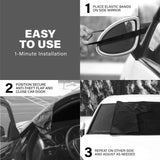188 x 110cm Car Windscreen Snow Cover 600D Oxford PU Coated Frost Ice Protector for Cars SUVs and Utes