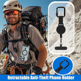 2pcs Retractable Phone Tether, Outdoor Anti-Theft Retractables Phone Lanyard,Phone Lanyard With Secure Locking Clip and 360° Anti-Tangle Design for Travel Hiking Skiing In Australia - Darrahopens