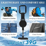 2pcs Retractable Phone Tether, Outdoor Anti-Theft Retractables Phone Lanyard,Phone Lanyard With Secure Locking Clip and 360° Anti-Tangle Design for Travel Hiking Skiing