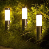 Solar LED Garden Pathway Light Silvery warm light Outdoor Landscape Lamp Waterproof with Automatic Light Sensor for Yard Walkway Driveway 1 Pack
