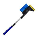 Multi-functional retractable snow and ice removal shovel for cars [with safety hammer]