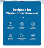 Multi-functional retractable snow and ice removal shovel for cars [with safety hammer]