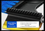 Multi-functional retractable snow and ice removal shovel for cars [with safety hammer]