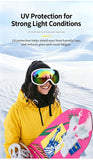 Winter Double-Layer Anti-Fog Spherical Ski Goggles,Sand black+colorful pieces