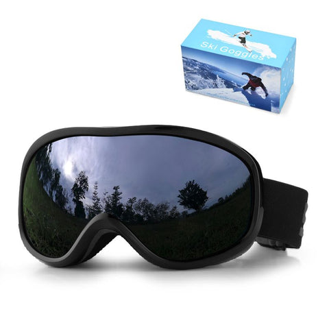 Winter Double-Layer Anti-Fog Spherical Ski Goggles,Sand black+4 gray flakes In Australia - Darrahopens
