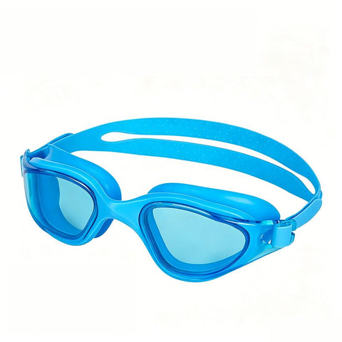 High definition silicone waterproof and anti fog adult swimming goggles,blue