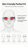 High definition silicone waterproof and anti fog adult swimming goggles,Blue Colorful Blue