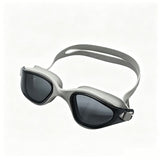 High definition silicone waterproof and anti fog adult swimming goggles,Grey