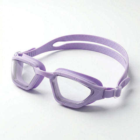 Adult swimming goggles with nano anti fog and waterproof high-definition goggles,Light purple