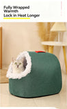 Winter thick and warm, portable plush pet nest,Medium-Gray