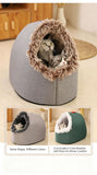 Winter thick and warm, portable plush pet nest,Large-Grey In Australia - Darrahopens