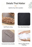 Winter thick and warm, portable plush pet nest,Large-Grey In Australia - Darrahopens