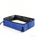 Portable Foldable Cat Litter Box for Travel,small blue In Australia - Darrahopens