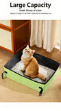 Portable Foldable Cat Litter Box for Travel,small grey