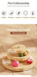 2-Layer Wooden Cat Toy Tumbling Feather Wand