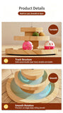2-Layer Wooden Cat Toy Tumbling Feather Wand