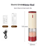 Pepper grinder set, stainless steel salt and pepper grinder, with adjustable grinder design spice shaker (red)