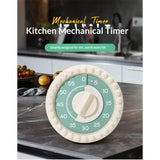 Round Visual Timer - Magnetic Silent Countdown Timer for Kids, Studying, Cooking, Time Management Cute Timer, Perfect for Desktop & Fridge Use.-Rice ear yellow