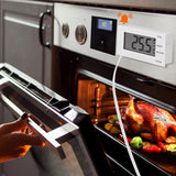 2 Packs Digital Oven Thermometer -58°F to 572°F/-50°C-300°C, Thermometer with Probe, High Low Temperature Alarm, LCD, White In Australia - Darrahopens