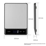 Food Scale - Rechargeable Digital Kitchen Scale , 15kg/1g Precision, Type-C, Grams/Ounces, LCD Display, for Cooking/Baking/Meal Prep, Black