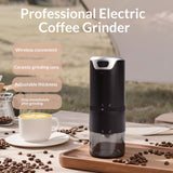 Rechargeable Coffee Grinder - Cordless Coffee Grinder with Ceramic Burrs - Low Noise Battery Powered - Adjustable Grind Settings for Coarse to Fine - Portable for Travel w/USB-C Charging Cord Black In Australia - Darrahopens