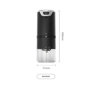 Rechargeable Coffee Grinder - Cordless Coffee Grinder with Ceramic Burrs - Low Noise Battery Powered - Adjustable Grind Settings for Coarse to Fine - Portable for Travel w/USB-C Charging Cord Black