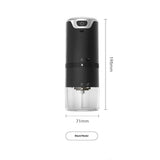 Rechargeable Coffee Grinder - Cordless Coffee Grinder with Ceramic Burrs - Low Noise Battery Powered - Adjustable Grind Settings for Coarse to Fine - Portable for Travel w/USB-C Charging Cord Black