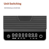 Mini Coffee Scale, Multifunction Electronic Espresso Scale, Ultra Thin and LightMini Digital Food Kitchen Scale for Baking, Cooking（Black）
