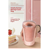 Electric Protein Shaker Bottle, BPA Free, USB Rechargeable Protein Shake Mixer, Portable Mixer Cup Auto Mixing Mug for Protein Shakes and Coffee,  (Pink 450ML)