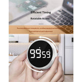 Rotating Timer  Magnetic Sticker Student Learning Reminder Time Management Alarm Clock Timer Cooking Charging Timer（white） In Australia - Darrahopens