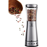 Fully automatic pepper grinder -5 adjustable gear pepper grinder, kitchen stainless steel salt grinder Charging seasoning grinder
