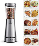 Fully automatic pepper grinder -5 adjustable gear pepper grinder, kitchen stainless steel salt grinder Charging seasoning grinder
