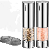 2 pack Electric Salt and Pepper Grinder Set Automatic Refillable Salt and Pepper Grinders with LED Light Pepper Grinder Kitchen Gadgets Adjustable Coarseness,One Handed Operation, Large Capacity In Australia - Darrahopens