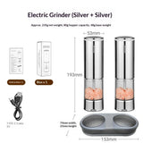 2 pack Electric Salt and Pepper Grinder Set Automatic Refillable Salt and Pepper Grinders with LED Light Pepper Grinder Kitchen Gadgets Adjustable Coarseness,One Handed Operation, Large Capacity In Australia - Darrahopens