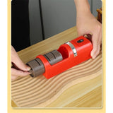 Electric Knife Sharpener, Professional Kitchen Knife Sharpener for Home Use, of Coarse Sharpening & Fine Polishing, Dust Collection Box for Easy Cleaning