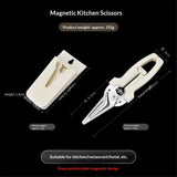 Spring Assisted Stainless Steel Kitchen Shears with Holder - Perfect For Herbs, Floral Trimming and Kitchen Use - Make Cutting Easier For Weak Or Tired Hands