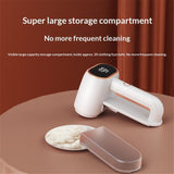 Fabric Shaver Lint Removers Rechargeable Sweater Shaver with Dual Head & LCD Display for Clothes Couch Pilling Furniture, 8-Leaf Blades Defuzzer, White
