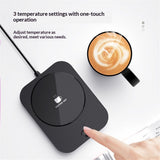 Smart Coffee Warmer, Auto Gravity-Induction Mug Warmer for Office Desk Use, Wax Cup Warmer Heating Plate (Black)