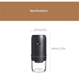Portable Electric Coffee Bean Grinder with 40 Adjustable Settings, Small Espresso Grinder Rechargeable Coffee Grinder with Multiple Grinding Settings for Travel, Camping, Home & Office
