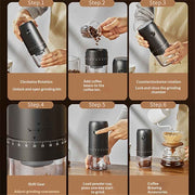Portable Electric Coffee Bean Grinder with 40 Adjustable Settings, Small Espresso Grinder Rechargeable Coffee Grinder with Multiple Grinding Settings for Travel, Camping, Home & Office In Australia - Darrahopens