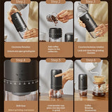 Portable Electric Coffee Bean Grinder with 40 Adjustable Settings, Small Espresso Grinder Rechargeable Coffee Grinder with Multiple Grinding Settings for Travel, Camping, Home & Office In Australia - Darrahopens