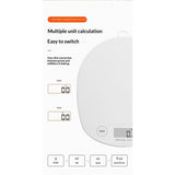 Digital Food Scale, Multi-Functional Kitchen Appliance, Precise Weight Measuring and Portion Control, Baking and Cooking Made Simple, White